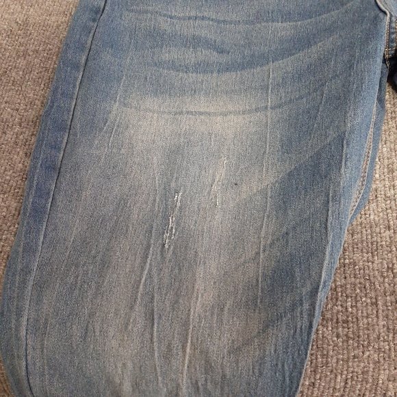 American Legacy Jeans Size 14 Slim Stretch 38 x 30 Distressed medium Wash - Picture 8 of 16